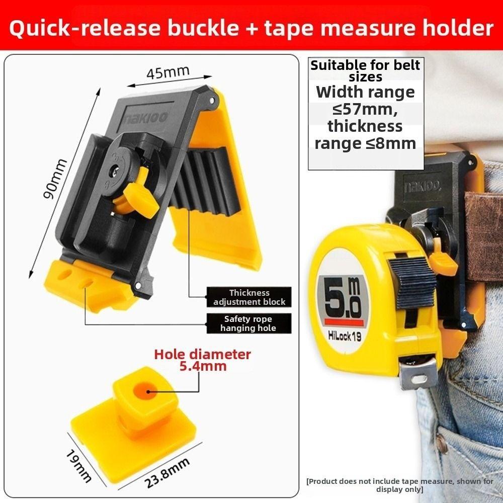 Quick Attach Tape Measure Holder Universal Belt Tool Holder New Quick Release Buckle Workshop Use