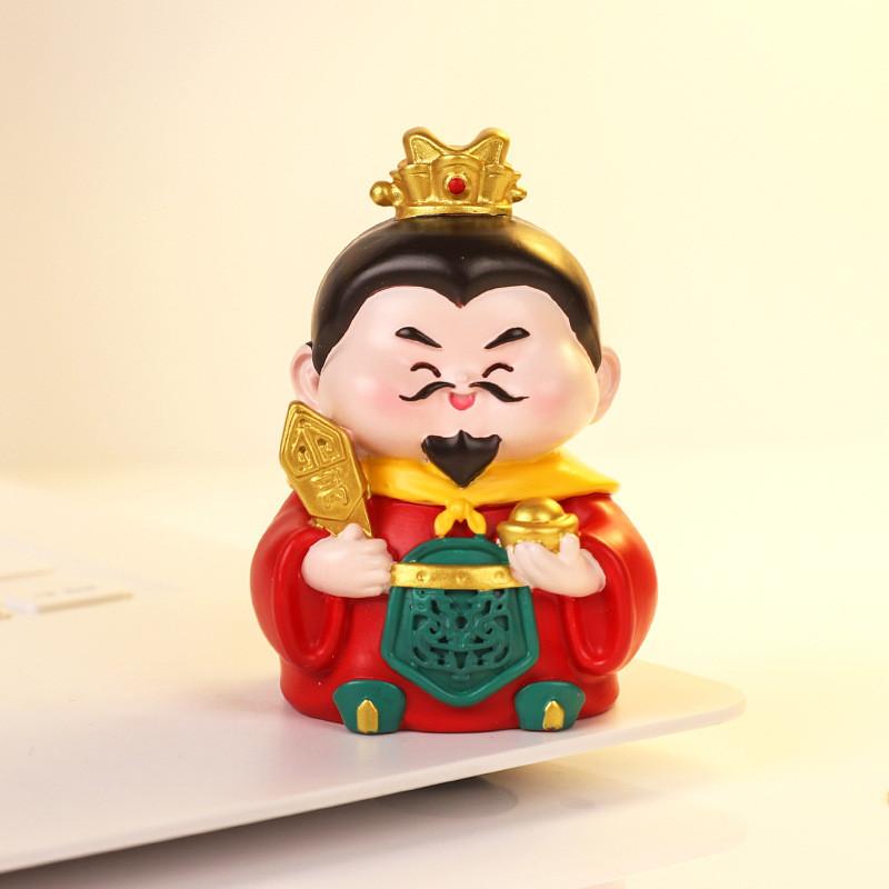 Mythology Wealth God Resin Car Decor Feng Shui Gift For Prosperity And Good Fortune