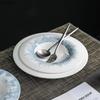 Circular Concave Ceramic Dining Plate Soup Plates Fruit Dish Salad Bowl Sashimi Plate Pasta Dish Serving Plates Dessert Bowls
