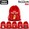 Christmas Drawstring Bags Velvet Cartoon Santa Claus Snowman Candy Snakcs Gifts Bags for Xmas Tree Party Home Packaging Pouches