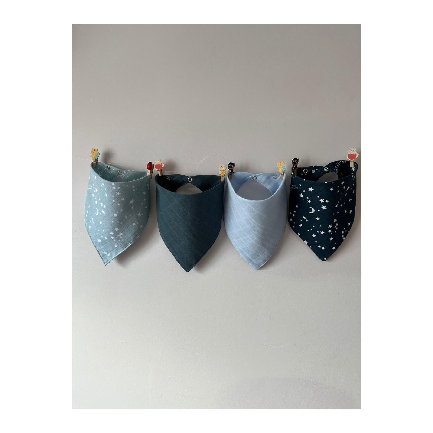 

Хлопковый двухслойный нагрудник для слюней из муслиновой ткани с двумя кнопками Standart