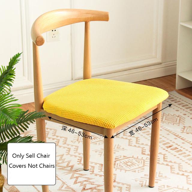 

10 цветов, большие размеры, чехол на подушку для стула, домашний универсальный жаккардовый эластичный чехол на стул, утолщенный обеденный стол и чехол на стул, 1 шт. 1pcs жёлтый