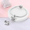 Charmscopper Plated Pink Eternal Heart-Shaped Wing Pendants Fit Charms Original Bracelet Beads Women Jewellery Making