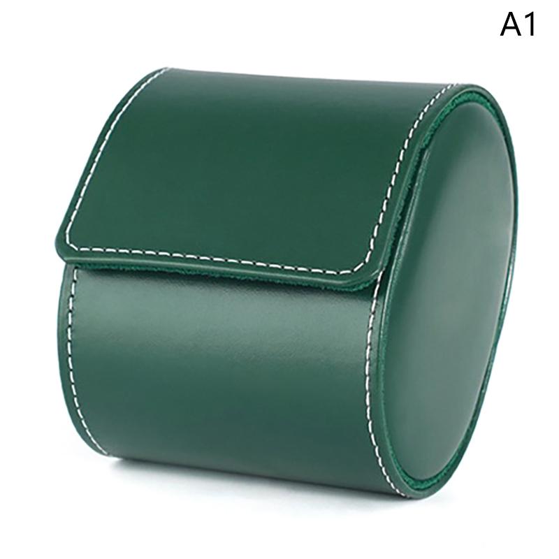 

Коробка для часов на 1/2/3 слота, дорожный кейс для хранения часов, органайзер, витрина для ювелирных изделий, ролл для часов, водонепроницаемый органайзер из ПУ кожи 1 gird зелёный