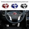 2026 Nowe Dla Toyoty 1 SZTUKA Logo kierownicy 3D pasuje do Toyota Corolla C-amry RAV4 C-rown Avalon CHR Prado Prius Land Cr