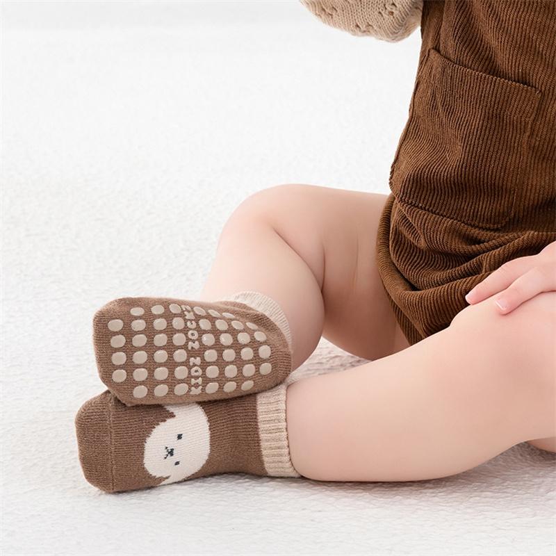 Newborn Baby Floor Socks Spring Autumn Cotton Cartoon Kids Toddler Anti Slip Short Socks Girls Boys Casual Home Socken 0-5Years