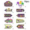 Gras Mardi Festival Paper Yard Signs With Clown Design For Decorations Party