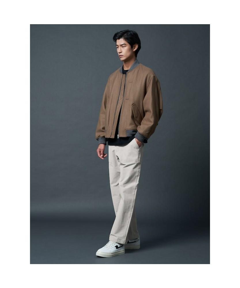 Shift.G Wool Blended Aviator Jumper Beige