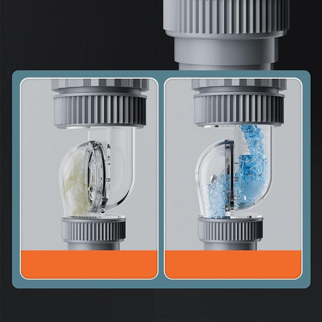 Bathroom Sink Drain Set 2 in 1 Flexible Drainage Pipe for Hotel Kitchen Home White
