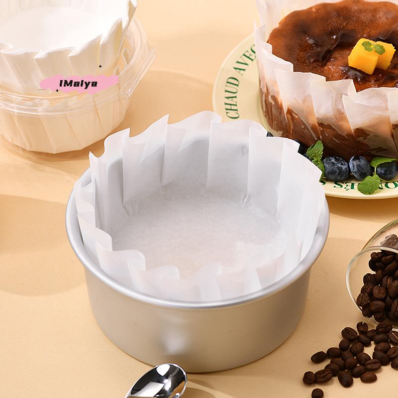 50Pcs Foldless Cupcake Liners 4 6 8-inch Baking Cups Oilproof Paper Wrap for Wedding Party Muffin Cake Mold