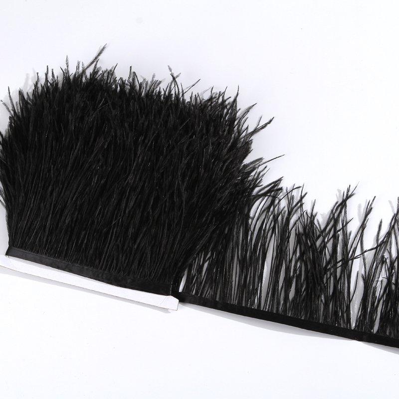 Ostrich Feather Trim 8-10cm 10-15cm 10Meters Fringe White for Clothes Ribbon Skirt Plumas Plume Decoration Wedding Party