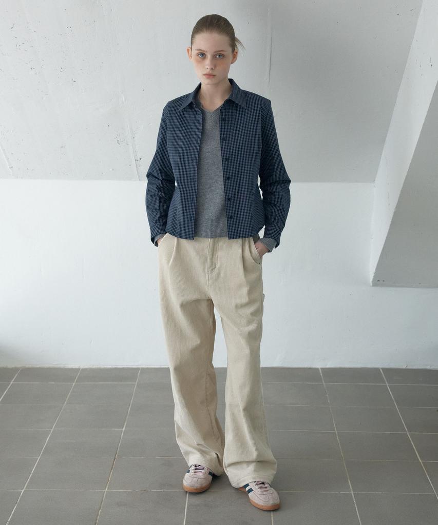 AHWE Check Slim-Fit Shirts_Navy