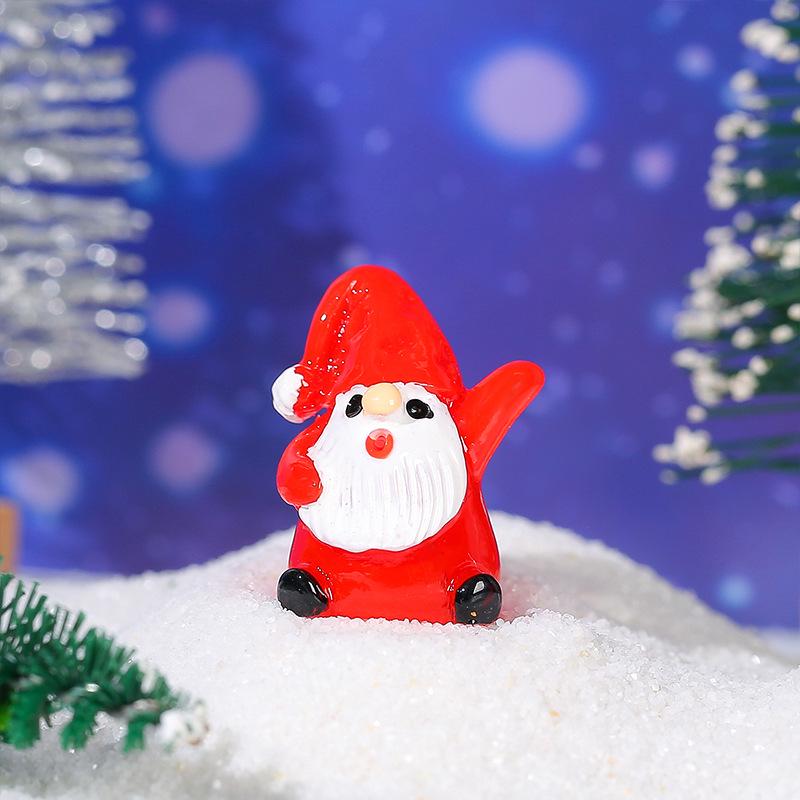 Christmas Gnome Resin Ornaments: Santa Claus Figurines for Micro Landscape Scenery