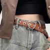 Metal Eyelet Belt No Punching Hollow Pu Leather Belt Paired With Jeans Belt For Men And Women