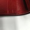 [Pre-Owned] Butterfly Print Logo Double Fold Canvas And Leather Card Holder Wallet Small - Very Good #198PXTH