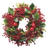 Xmas Stickers Waterproof Wreath Pattern Wall Decals Wallpaper New Year Home Decor For Windows Mirrors Glass