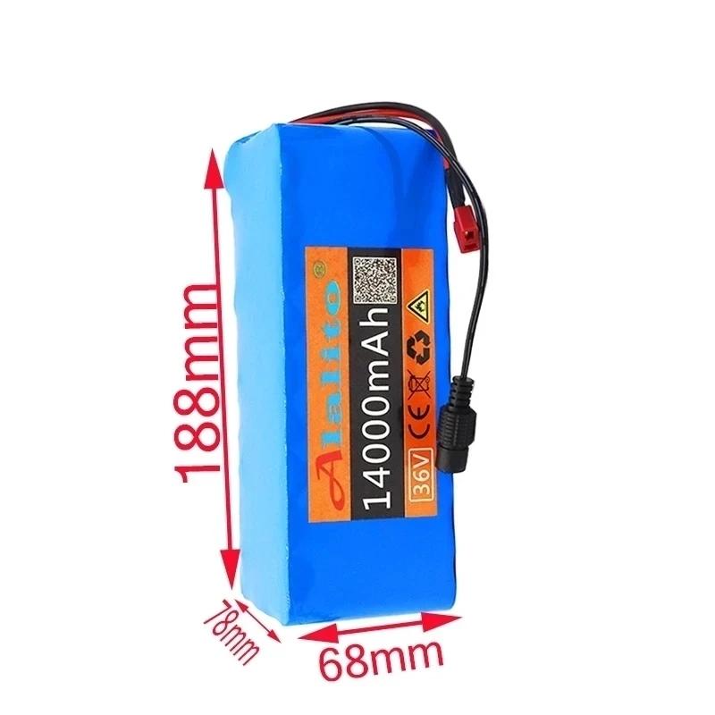 Bateria 36v 10s4p 14h Bateria 500w Bateria de alta potência 42v 14000mah Ebike Bicicleta elétrica Bms + Carregador 42v