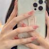 24Pcs French Ballet Press On Nails Reusable Full Cover Fake Nail Tips Artificial Manicure Set