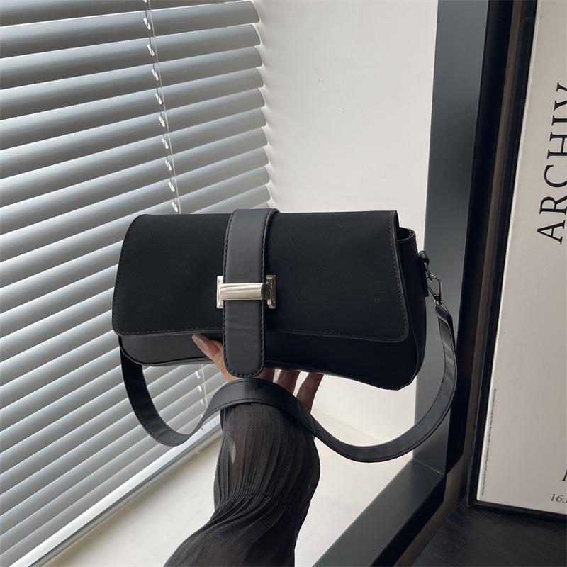 Premium textured bag women's new retro small square bag niche simple underarm bag versatile shoulder messenger bag