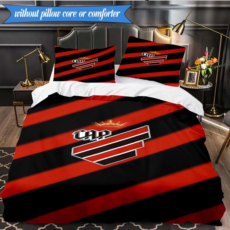 3PCS Athletico Paranaense Printed Soft Bedding Set,Including 1pc Duvet Cover And 2pcs Pillowcases Perfect for Bedroom, Dormitory, Fan gift