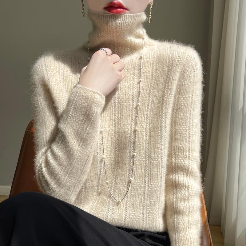 Kashmirgenser for kvinner Qinghe kashmir 30% kashmir 70% ull høst og vinter genser varm og moteriktig