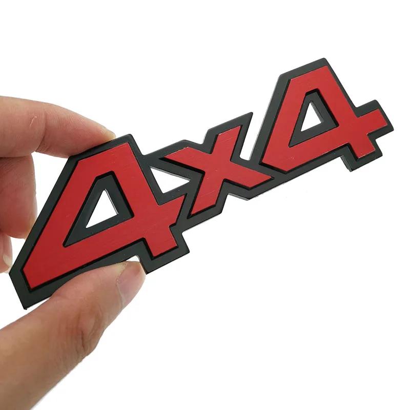 1Pc Aluminum Sticker On Chrome 4WD 4X4 Fender Car Decal Emblem Trim Badge Logo 3D Metal Sticker For Truck Auto Styling