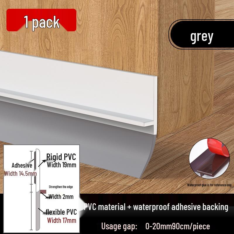 Door Bottom Seal: Soundproof, Windproof, Waterproof Insulating Strip for Bathroom Gaps.