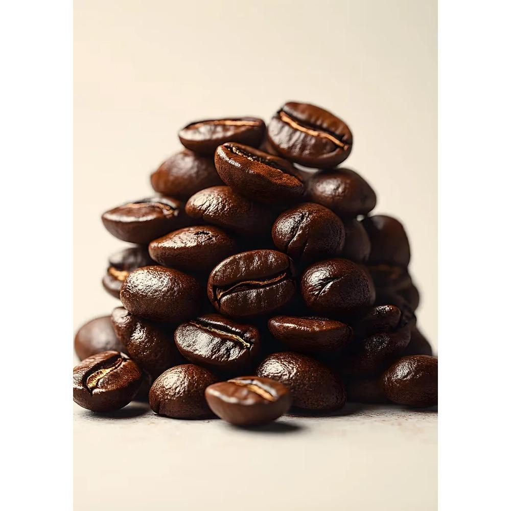 Coffee Cup And Beans Photograph Posters Delicious Coffee Latte Breakfast Prints Canvas Painting Wall Art Picture Home Room Decor