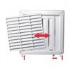 Couvercle de la grille de ventilation 130x130mm murale tirette net diamètre volet 100mm