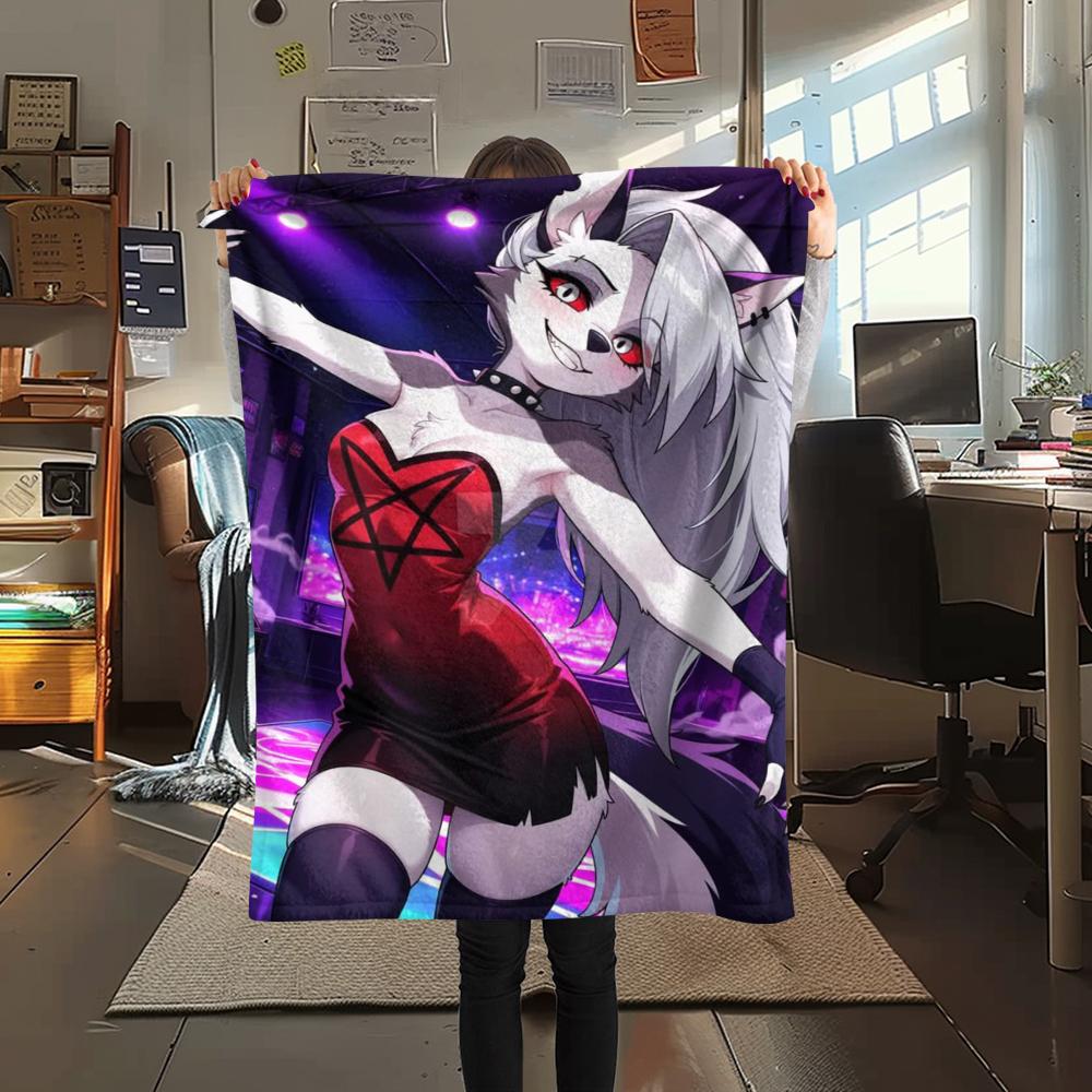 1PC Loona Print Flannel Blanket, High quality Comfortable for All Seasons, Home Decor, Warmth and Comfort, Perfect for Christmas Gifts 72