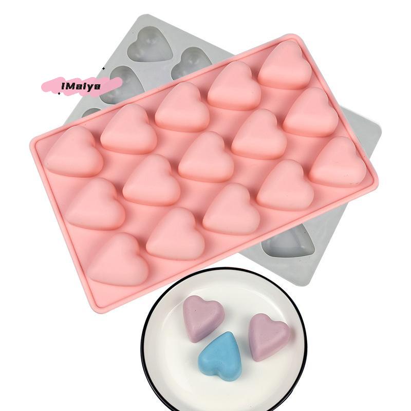 M-15 Cavities Heart Shape Silicone Baking Mold DIY Heart Chocolate Ice Making Mould Cake ToolDecor Valentine's Day Gift