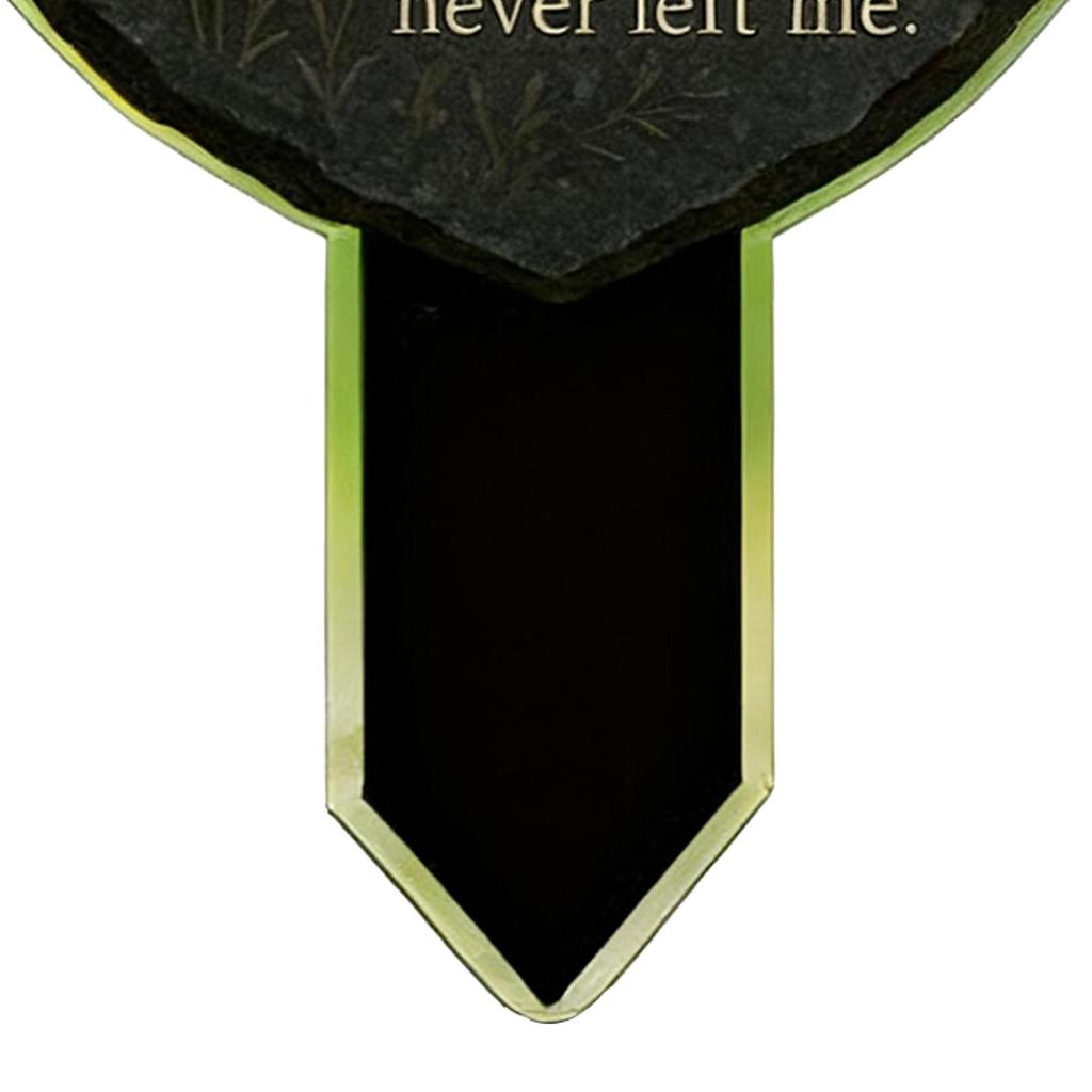 Grave Decorations Acrylic 2D Heart Deisgn Ornament Carved Butterfly And Flower Texture Memorial Yard Stake For Outdoor Lawn
