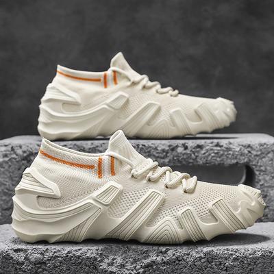 Men's Shoes New Casual Shoes Octopus Flying Woven Shoes Socks Shoes One Pedal Lazy Shoes Platform Fashion Sports Shoes