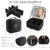 MOMIRA Makeup Box with Mirror, Cosmetic Storage Box, Cosmetic Case with Adjustable Dividers, 3-Color Adjustable LED Light, and Makeup Brush Case, Hand