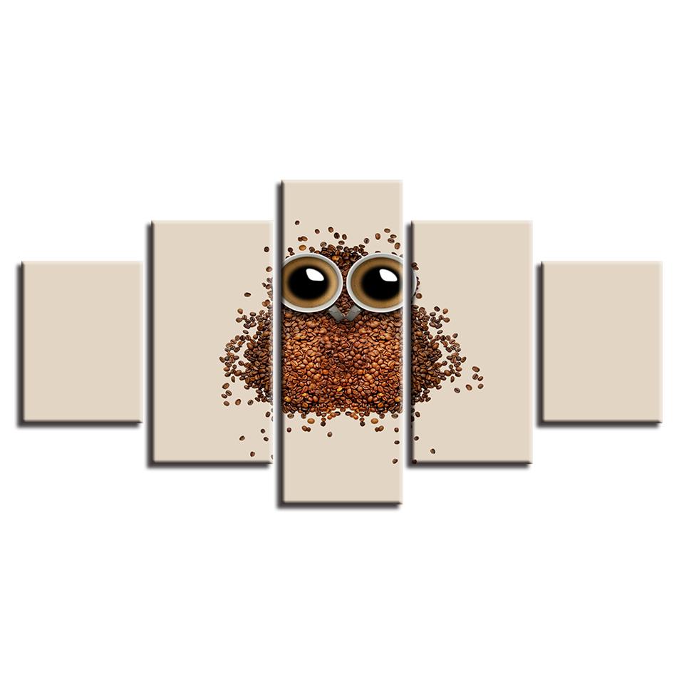 

Модульная картина на холсте с HD принтом, настенные плакаты, 5 шт., кофейные зерна, абстрактная картина с орлом, домашний декор, современные картины для гостиной, искусство 20x35cm*2 20x45cm*2 20x55cm*1