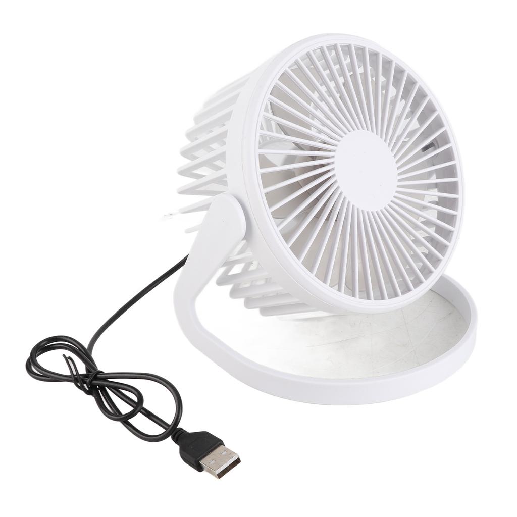 Desk Fan 360 Degree Rotation Low Noise Brushless Motor USB Powered Portable Small Table Fan for Home Desktop   Travel