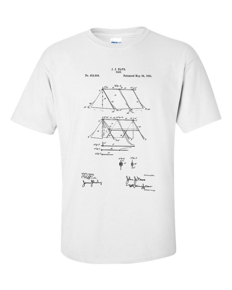 Tent Patent Blueprint Camping Camp TShirt 2XL