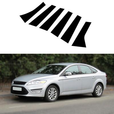 6 adet/set Ford Mondeo MK4 2008-2013 için Parlak Siyah Araba Kapı Pencere Sütun Kapakları Trim Kitleri Yedek