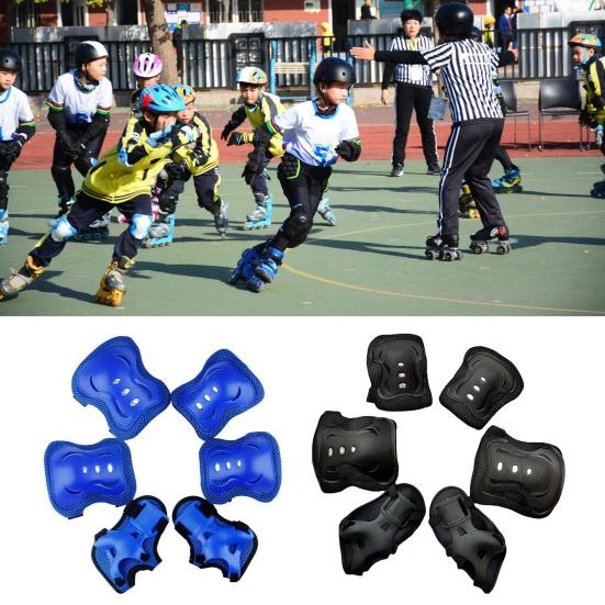 6Pcs/Set Kid Protective Gear Thickened Lightweight Sponge Impact Resistant Skating Protective Gear