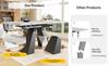 Dining Set (5-piece), Extendable Dining Set, 160×80×75cm Dining Table with 4 Dining Chairs, Grey Velvet Dining Chair, Grey Table with Pedestal Legs