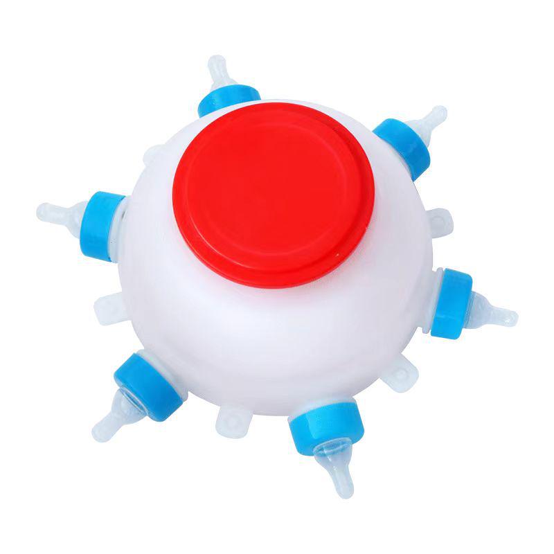 Hrănitor pentru lapte pentru purcei: Biberon de 2,5 L cu sistem de hrănire cu 6 tetine