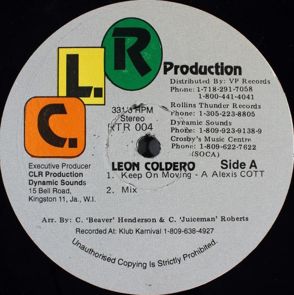 

12-дюймовая пластинка LEON COLDERO Keep On Moving RTR004 CLR Production Ямайка Регги Ска Даб Б/у