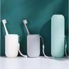 New Simple Vertical Stripe Wash Cup Portable Toothbrush and Toothpaste Storage Box Home Bathroom Accessory Mouthwash Cup Storage