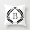 Nordic Simple Crown Letter Printing Pattern Cushion Cover Home Living Room Sofa Decoration Square Pillow Pillow Cover