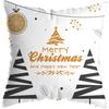 Merry Christmas Yastık Örtüsü Noel Dekorasyon Ağacı Elk Baskı beyaz Yastık Kılıfı Yatak Kanepe için