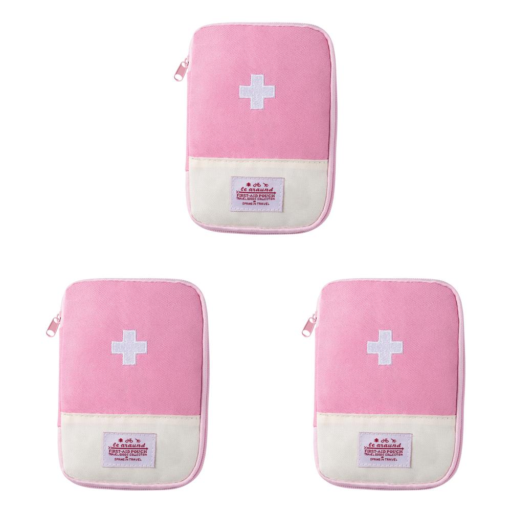 

FE# First Aid Bag Empty Medical Bag for Car Home Travel Camping Outdoor (Pink S)