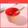 Childrens Plastic Ice Cream Bowl With Spoon For Party And Gift Use