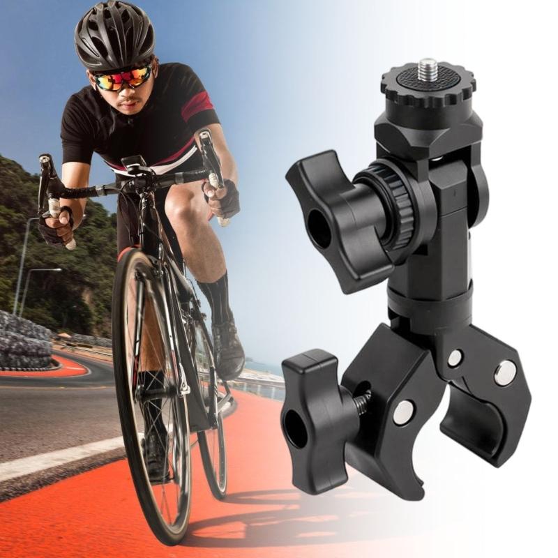 Universal Single Clamp Holder With Full Circles Movement For Action Camera On Motorcycle Bike Bar