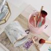 Smooth Finish Desktop Organizer Marble Ceramic Makeup Brush Holder Pencil Cup  for Home Office Desk