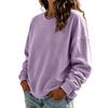Women's Crewneck Sweatshirt Long Sleeve Color Casual Top for Everyday Wear